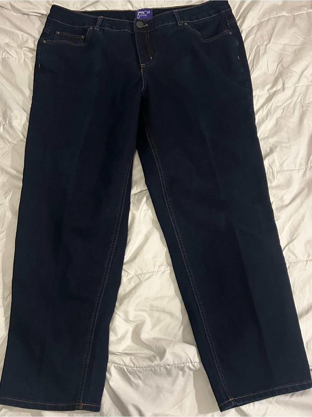 JMS Just My Size Classic Fit Jeans Women’s 18WP Short Dark Wash Denim